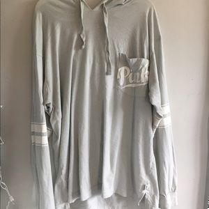 PINK long sleeve hooded tee