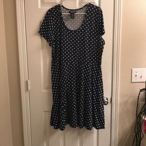 Navy polka dot dress