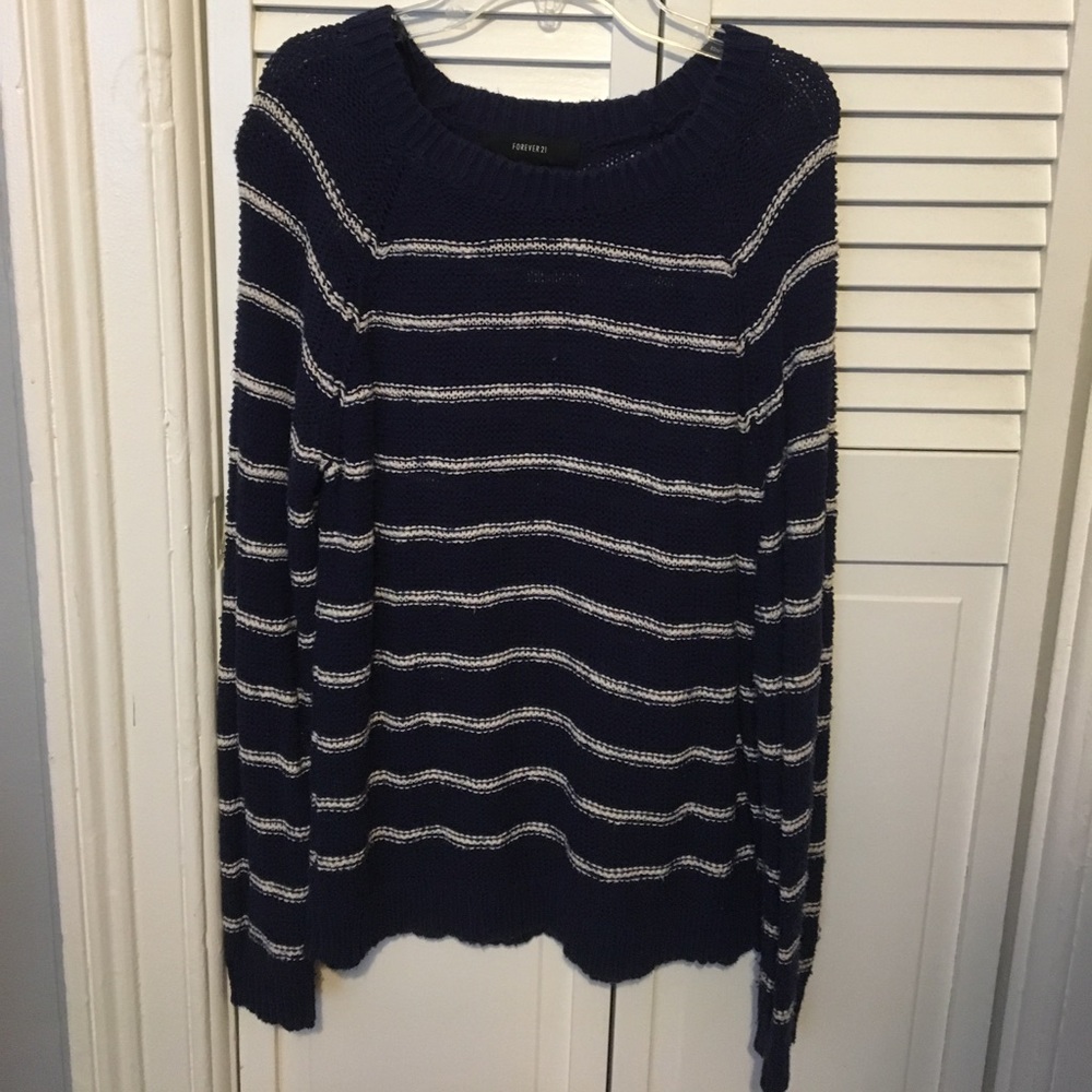 Blue Striped Sweater