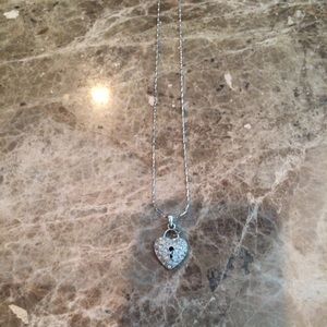Costume diamond heart necklace