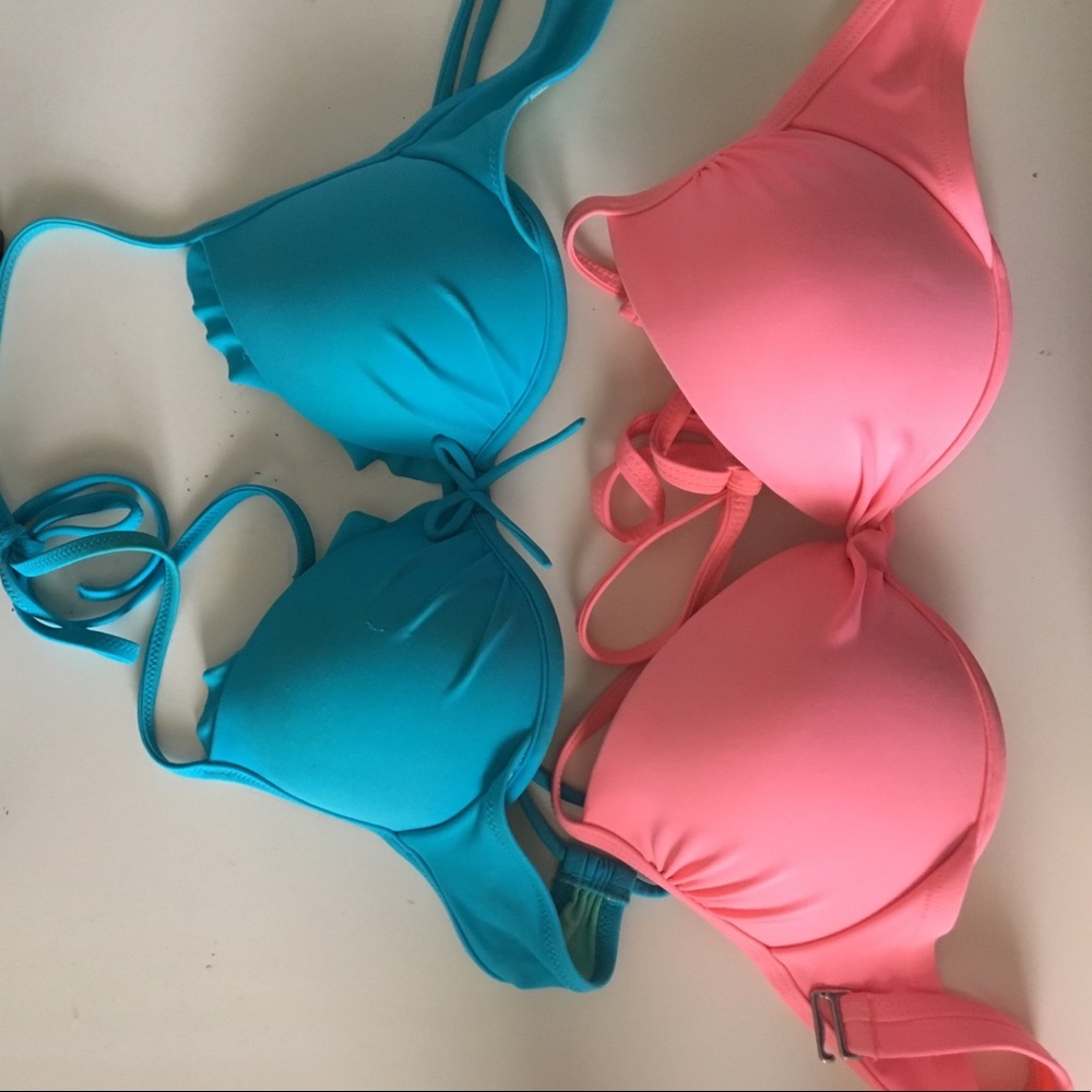 Blue Victoria Secret top and pink top