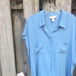 Forever 21. Sky blue collared shirts.