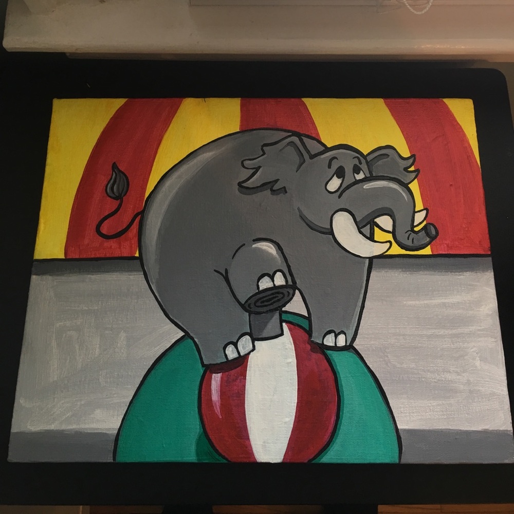 Hand Painted Elephant