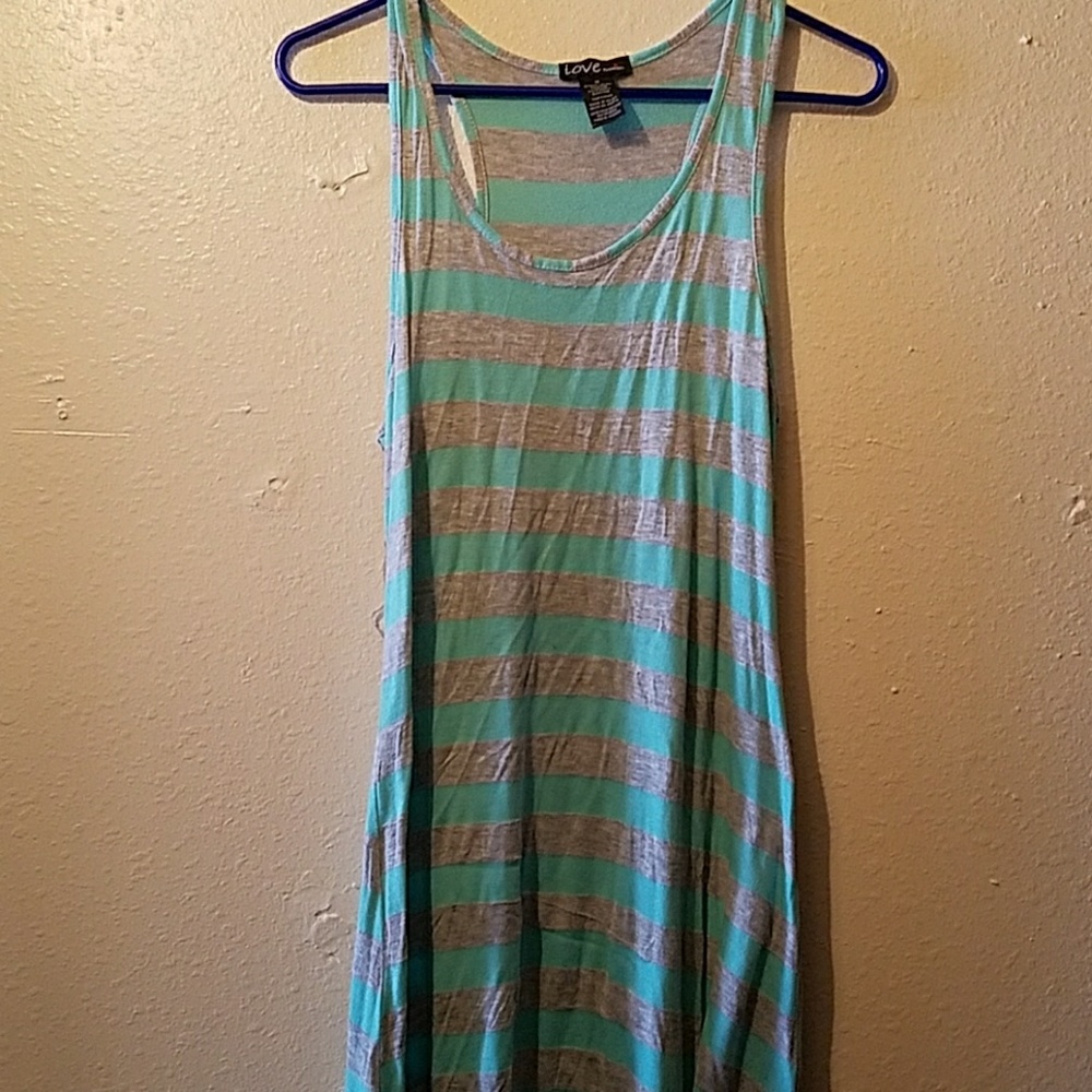 Mint stripe summer dress