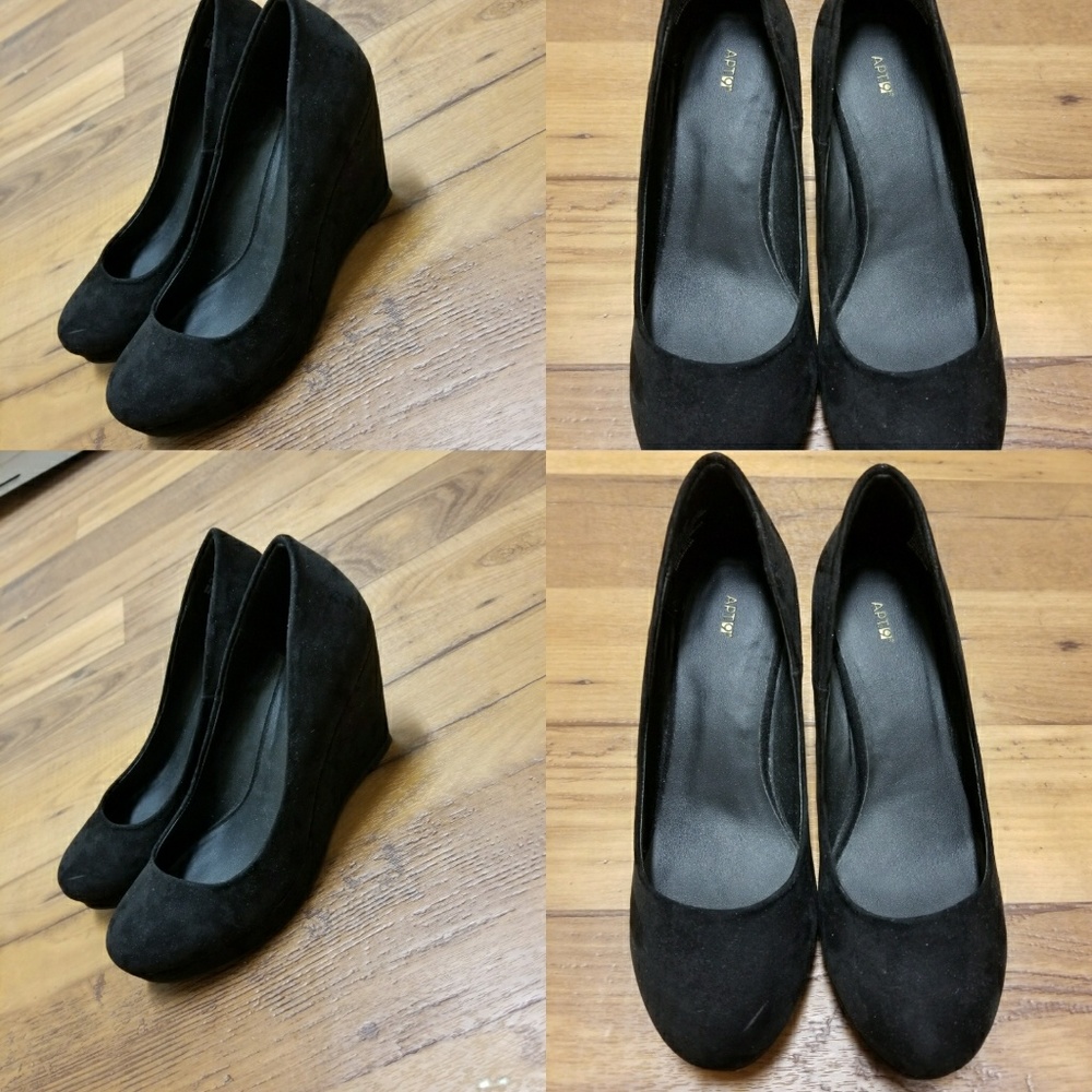 👡Black wedges👠