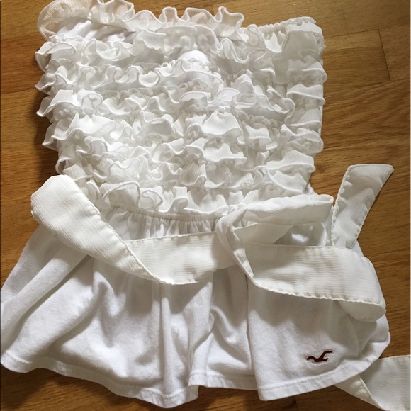 Hollister ruffle chiffon strapless top - Picture 2 of 4