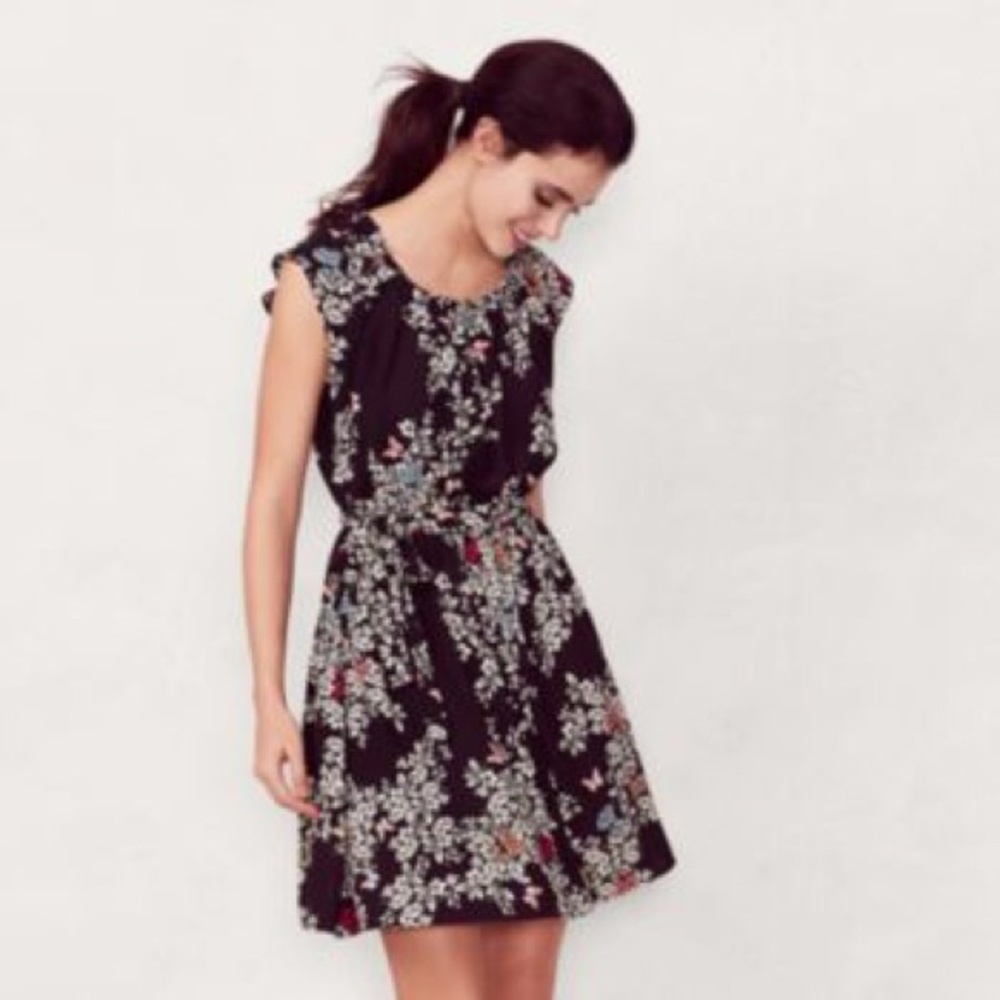 LAST DAY TO BUY. Lauren Conrad black floral dress