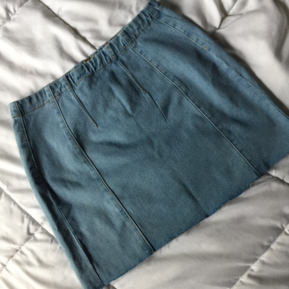 F21 Denim cutoff skirt