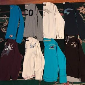 Lot of 8 Men's Tshirts -Hollister, Abercrombie, AE