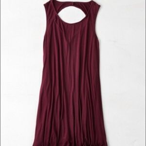 LAST DAY TO BUY.  AEO burgundy shift dress;