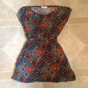 Brown patterned dress