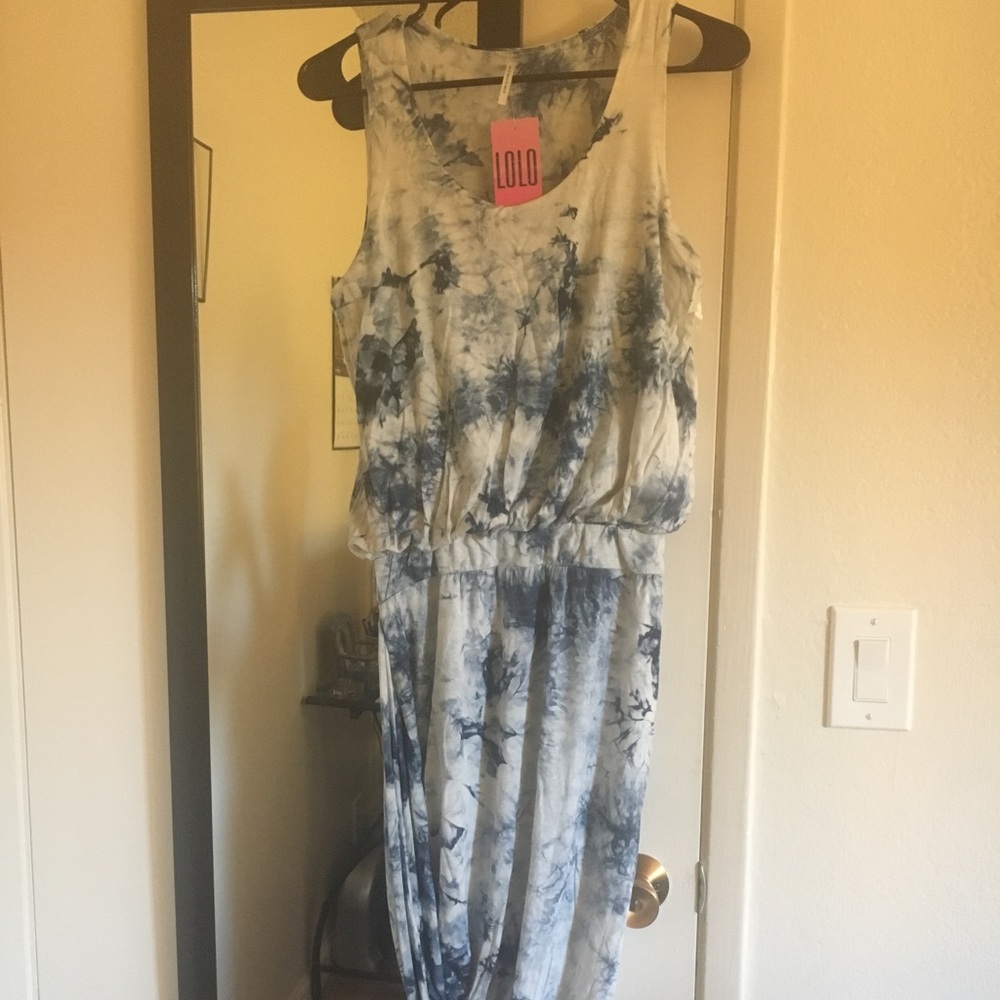 Tye dye asymmetrical dress