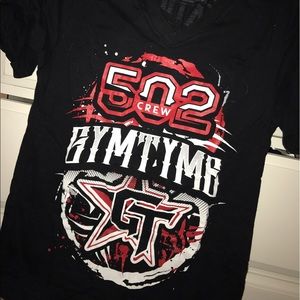 GYMTYME v neck tshirt
