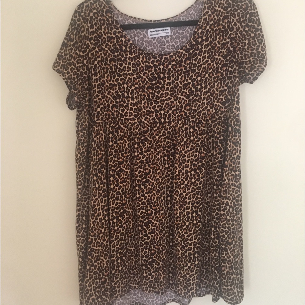 Cheetah Shirt Dress American Apparel