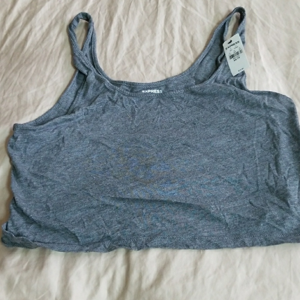 Express grey crop top