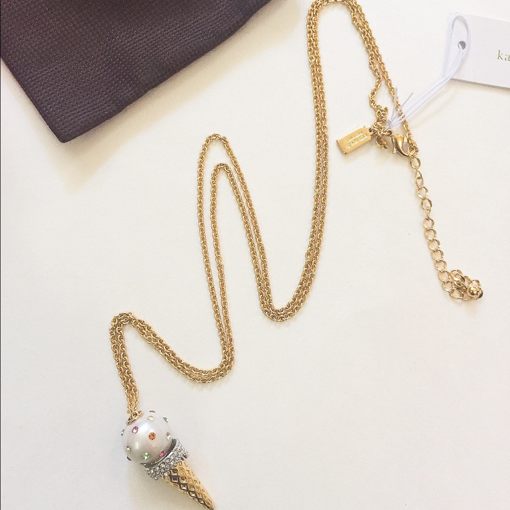 🎉Sale🎉NWT Kate Spade ice cream cone necklace