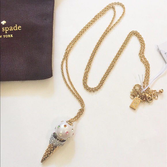 🎉Sale🎉NWT Kate Spade ice cream cone necklace - Picture 2 of 6
