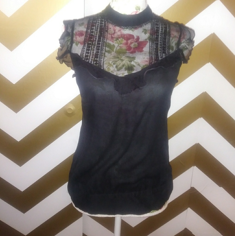 100% silk blouse laundry by shelli segal P3