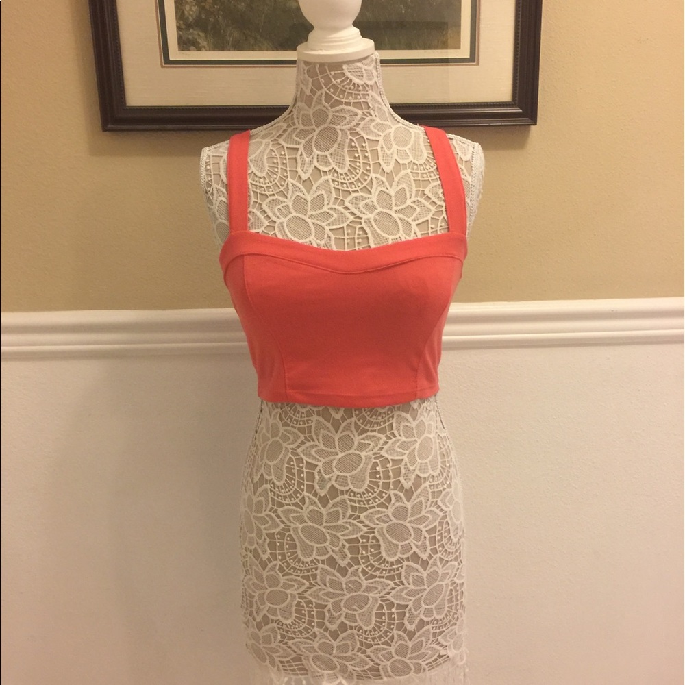 Simple Salmon Crop Top