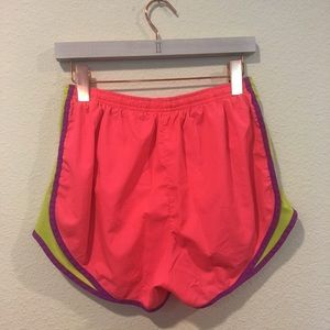 Nike Shorts - Nike pink and green dry fit tempos workout shorts Nike Shorts - Nike pink and green dry fit tempos workout shorts