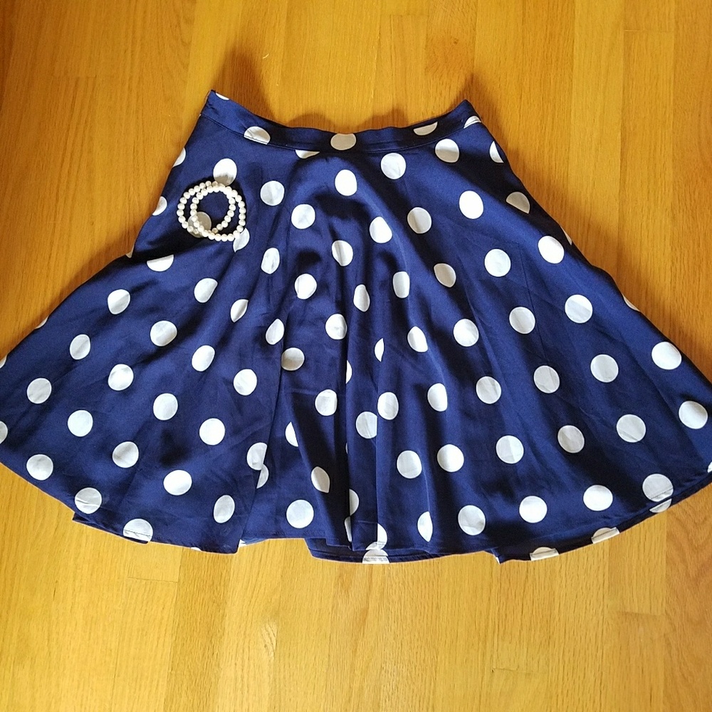 Polkadot Swing Skirt