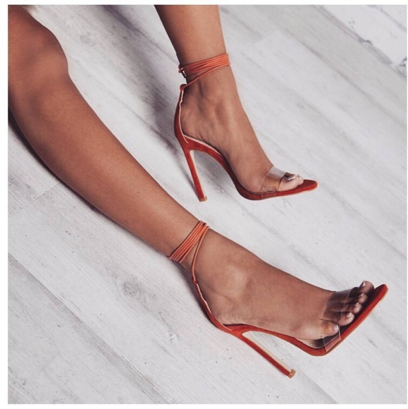 Ego Perrie Black Suede Perpex heels - Picture 8 of 8