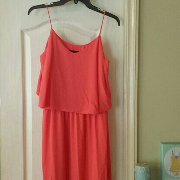 Mossimo Coral Maxi Dress. Size Med. EUC. - Picture 2 of 8