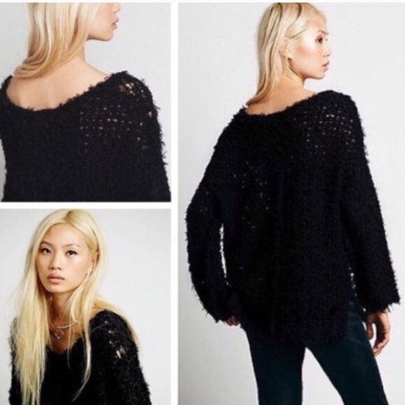 SOLD NWOT Free people Distressed Sweater - Picture 1 of 4