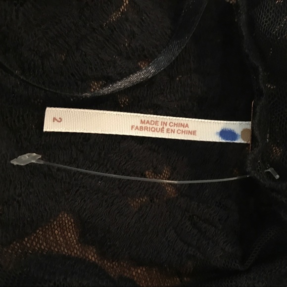 NWOT Free People black lace flowy dress beach - Picture 3 of 4