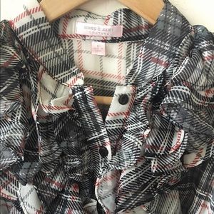Romeo + Juliet Plaid Blouse - Nordstroms