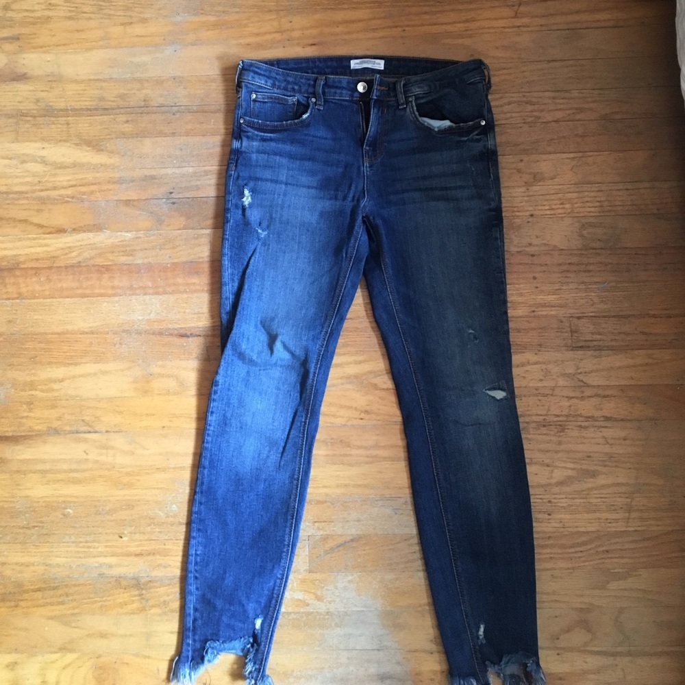 Zara distressed boyfriend jeans