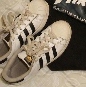 ADIDAS Superstars White/Black (worn out)