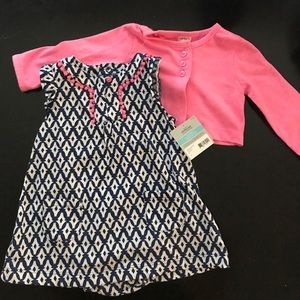 Navy and Pink dress w/ cover