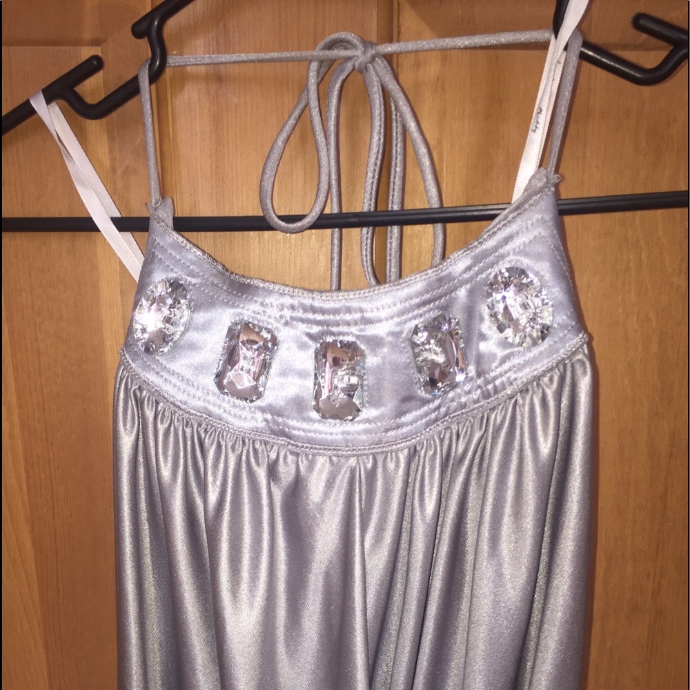 Silver toga dress