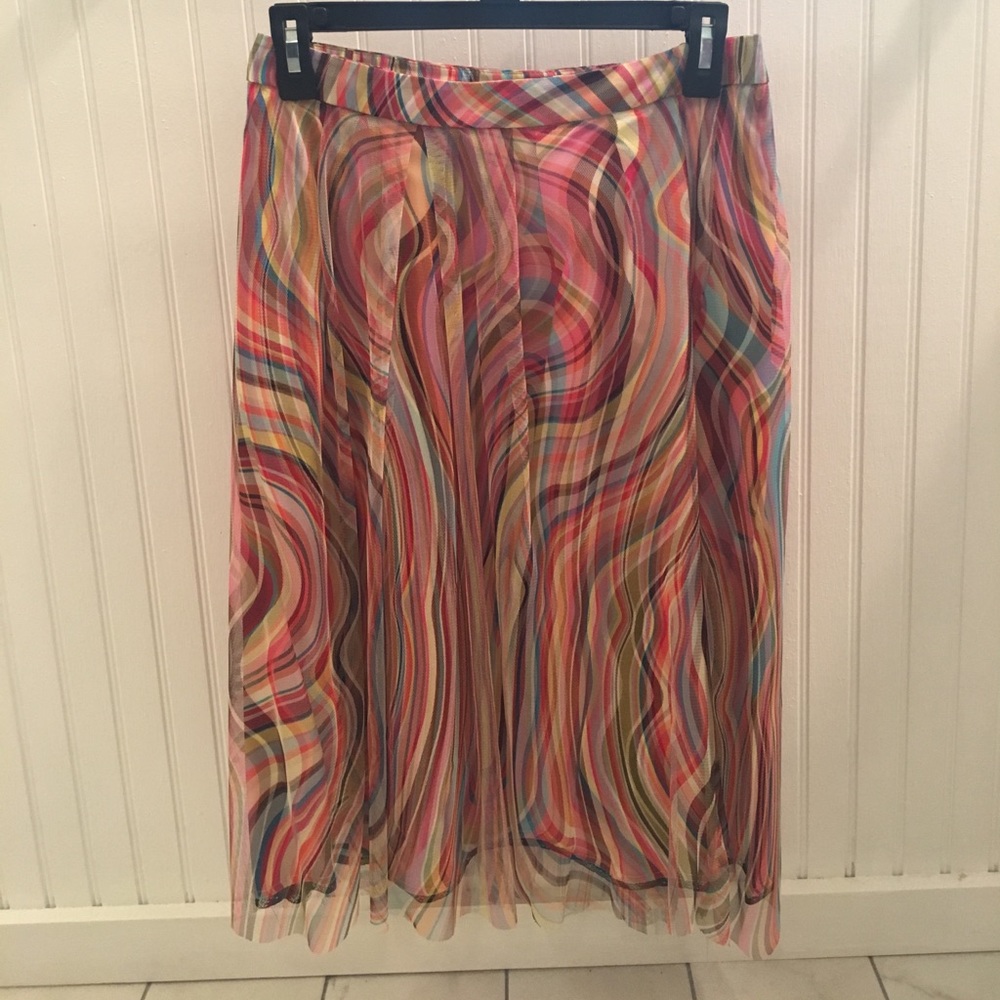Paul Smith Rainbow A-Line Layered Skirt size small