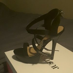 Black strappy stiletto