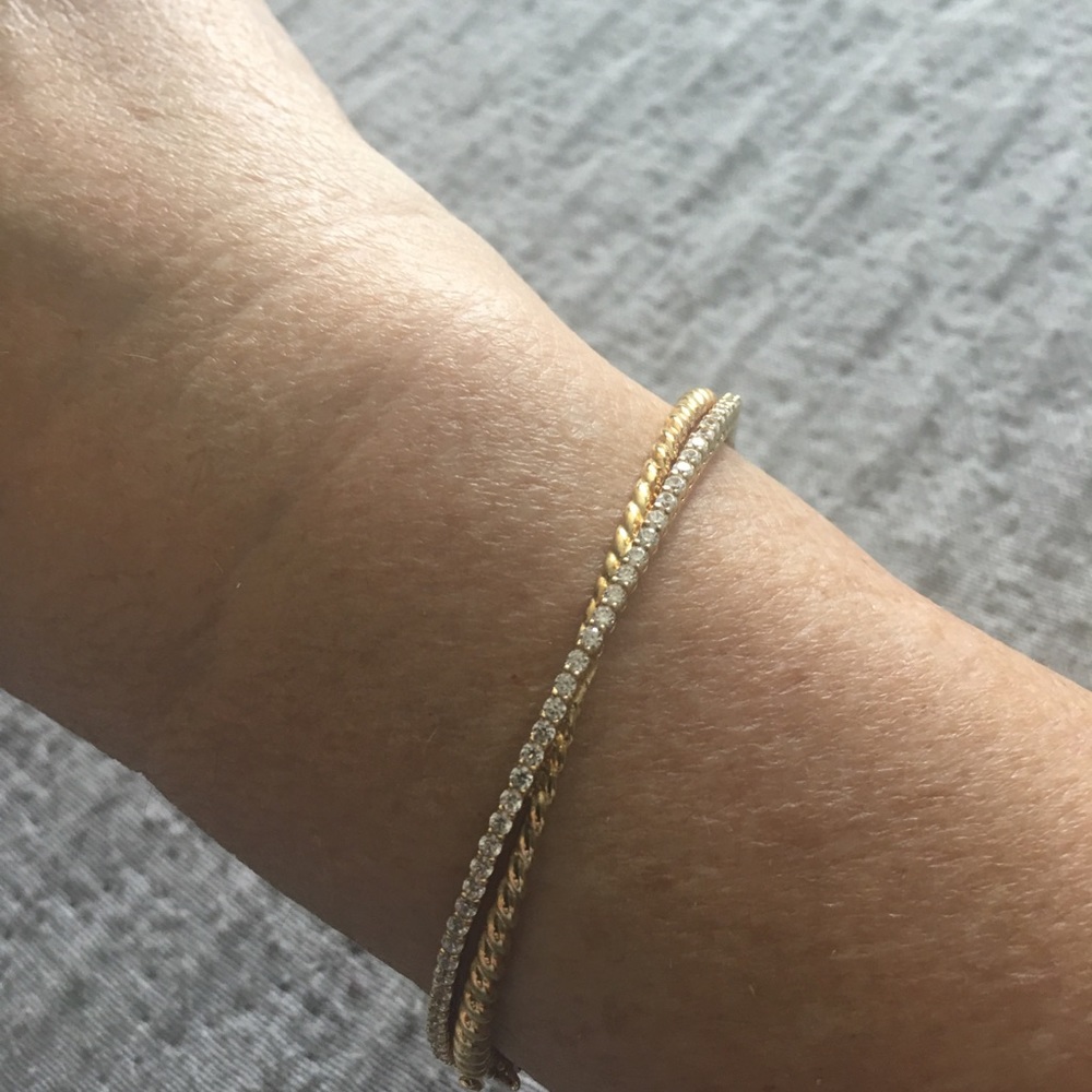 Absolute simulated diamonds and .925 silver/gold