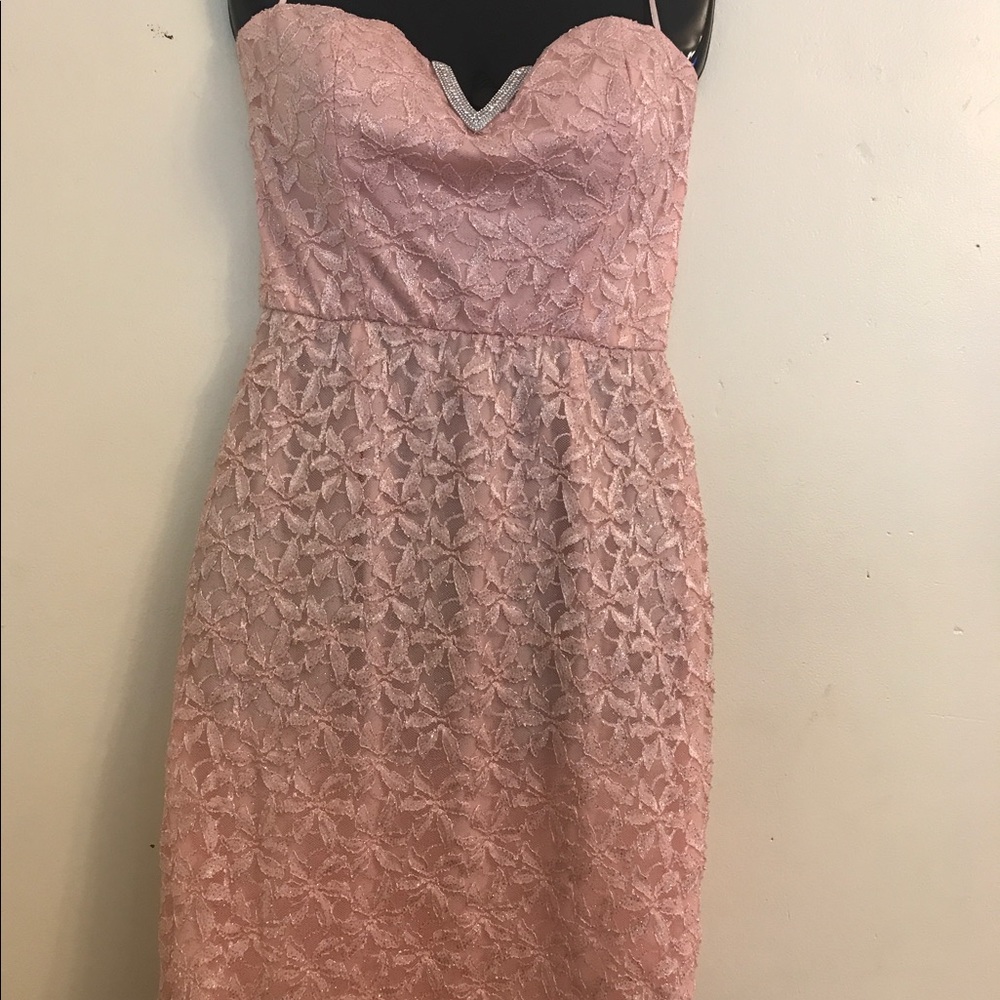 Light pink dress with silver
