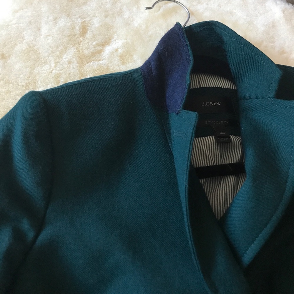 Green J.Crew Schoolboy Blazer