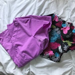 2 medium scrub tops