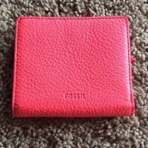 Fossil Neon Pink Bi-Fold Wallet
