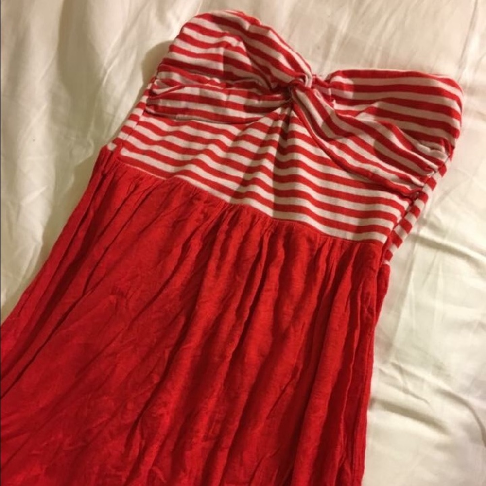 Red Striped Maxi dress
