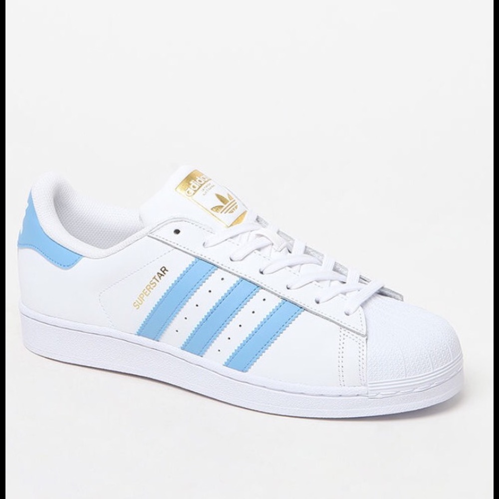 NWT Light Blue Adidas Superstars!