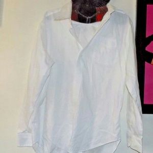 Lauren by Ralph Lauren White Button Front Shirt
