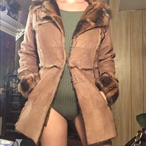 Blanc Noir multicolor faux fur coat