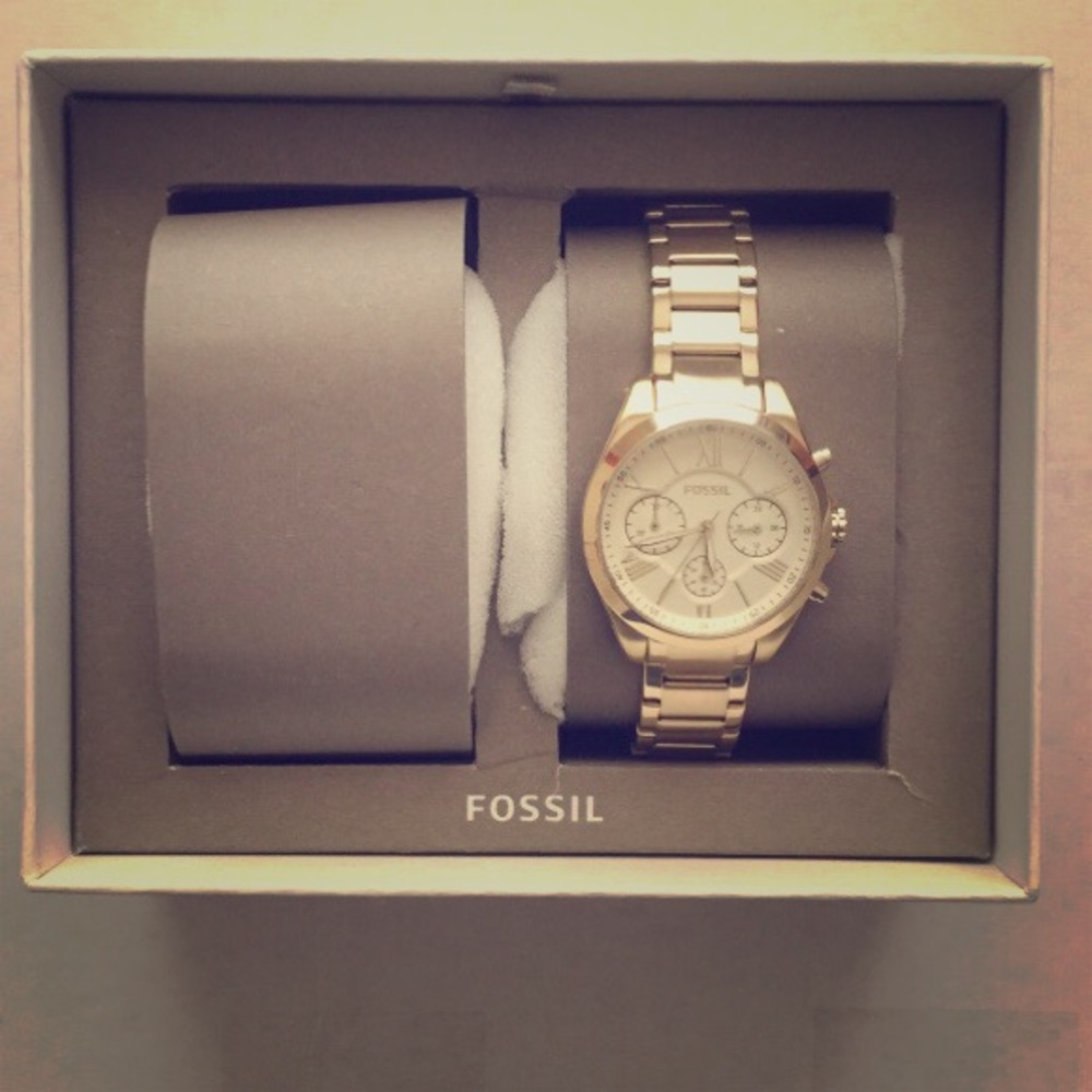 Gold Link Fossil Watch