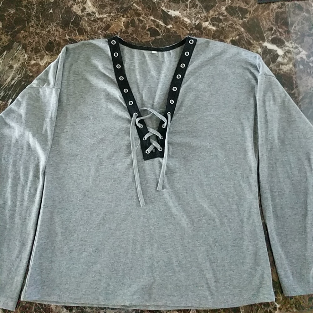 Stylish Lace Up Top
