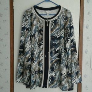 ๐CJ Banks Woman's Zipper Blouse