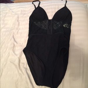 Black lace monokini. Never worn. New with tags.