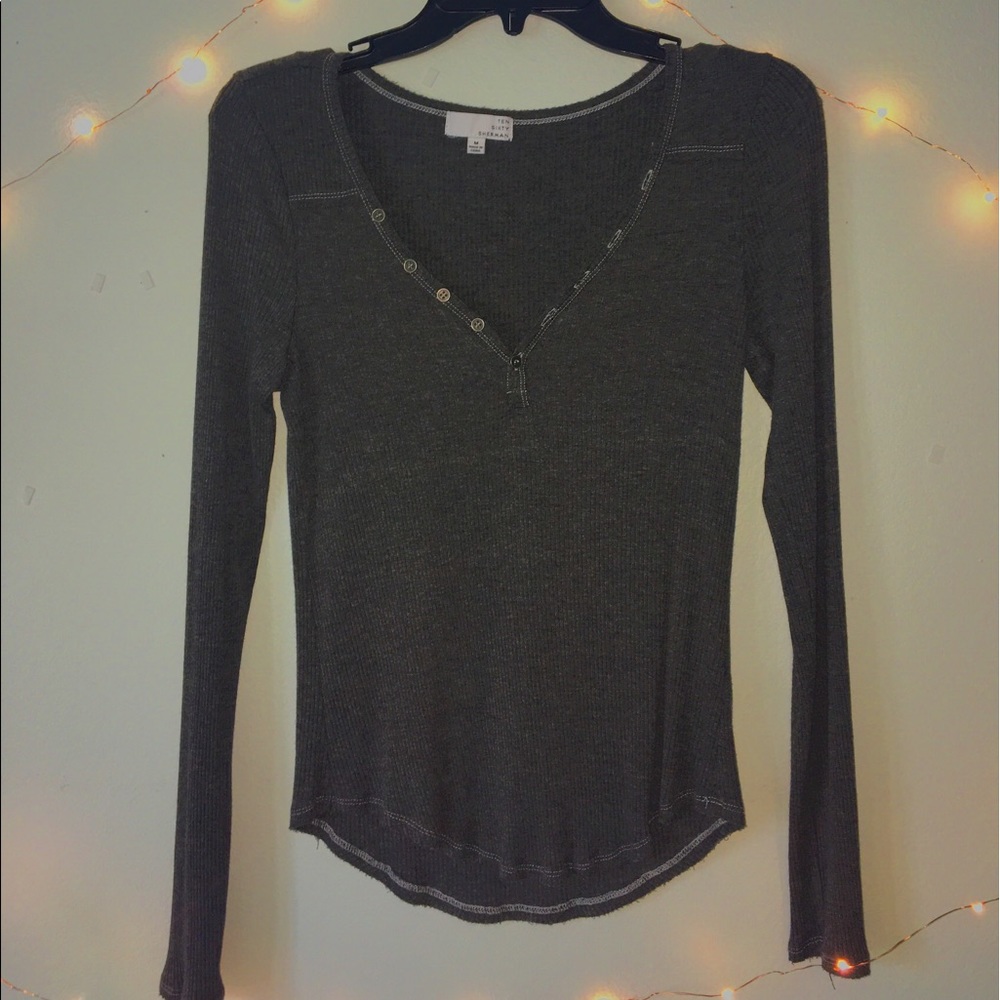 grey long sleeve